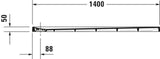 DURAVIT Stonetto Duschwanne 1400x800x50 mm Mineralguss Weiß Matt – Bodenbündig & Rutschhemmend