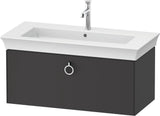 DURAVIT White Tulip Waschtischunterbau 984 mm, 1 Auszug, wandhängend, weiß seidenmatt, mit Griff