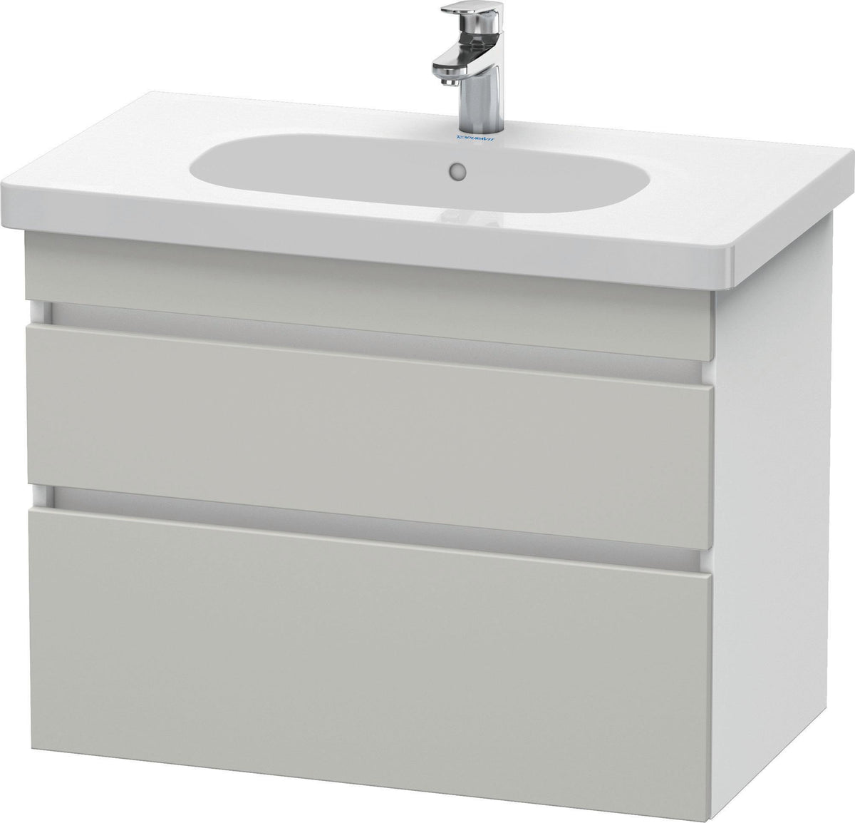DURAVIT DuraStyle Waschtischunterbau 800 mm wandhängend, 2 Schubkästen, weiß matt – mit Soft-Close