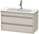 Duravit Ketho Waschtischunterbau 800 mm betongrau matt mit 2 Schubkästen und Soft-Close