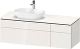 Duravit L-Cube Waschtischunterbau 1420 mm Taupe supermatt mit Tip-On Technik