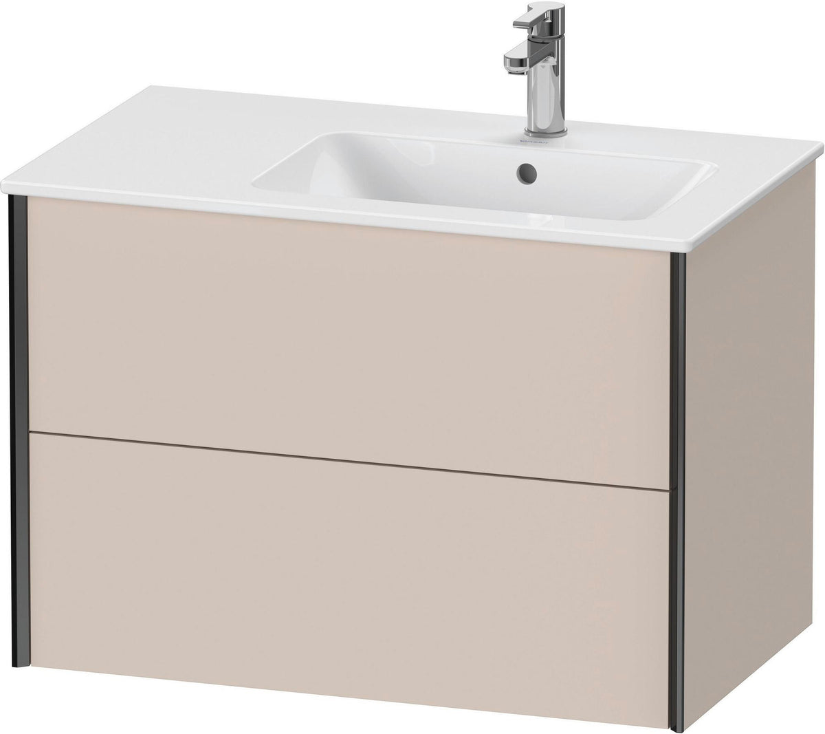 DURAVIT XViu Waschtischunterbau wandhängend 810 mm, 2 Schubkästen, weiß matt
