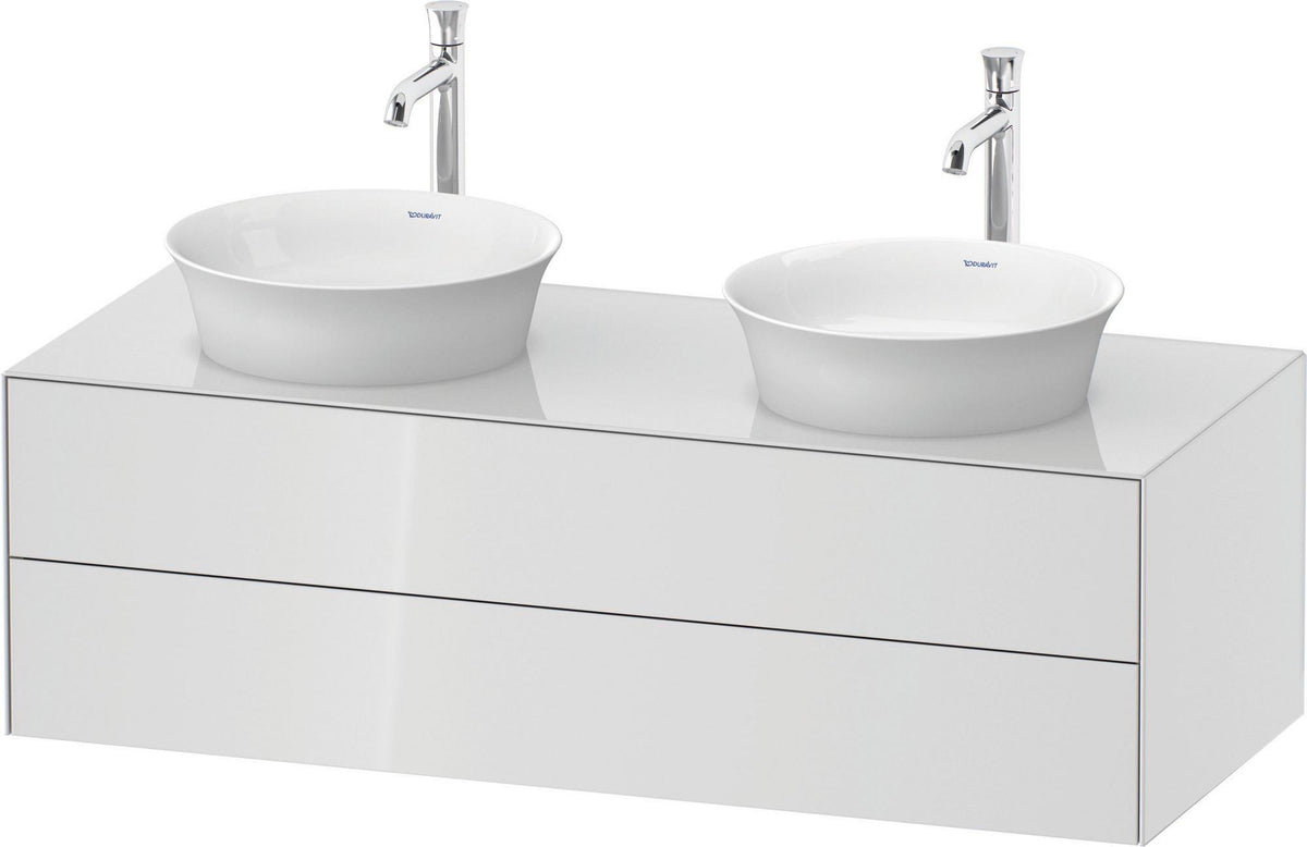 Duravit White Tulip Waschtischunterbau 1300 mm, 2 Schubkästen, graphit seidenmatt, wandhängend