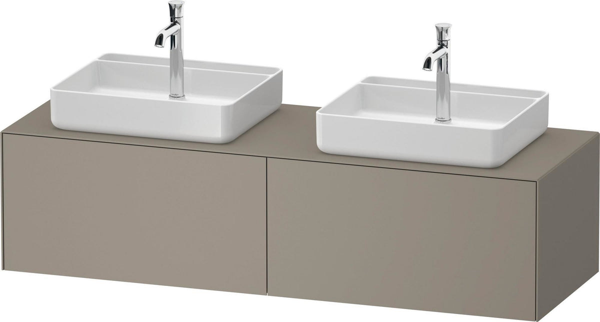 DURAVIT White Tulip Waschtischunterbau 1600 mm wandhängend, 2 Auszüge, weiß seidenmatt