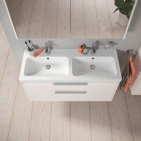 DURAVIT D-Code Spiegelschrank 1200 mm mit LED-Beleuchtung, 2 Türen, Front- und Innenspiegel