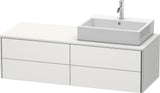 Duravit XSquare Konsolenwaschtischunterbau 1400 mm betongrau matt, 4 Schubkästen, wandhängend