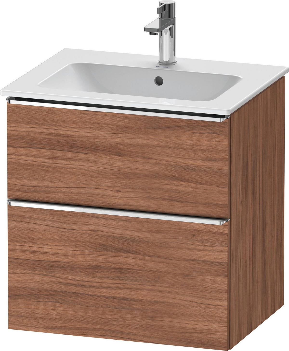 DURAVIT D-Neo Waschtischunterbau 610 mm Eiche Schwarz mit Bronze Griff – wandhängend