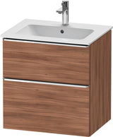 DURAVIT D-Neo Waschtischunterbau 610 mm Eiche Schwarz mit Bronze Griff – wandhängend