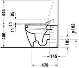 DURAVIT SensoWash Slim Dusch-WC Sitz weiß mit Fernbedienung und Durchlauferhitzer