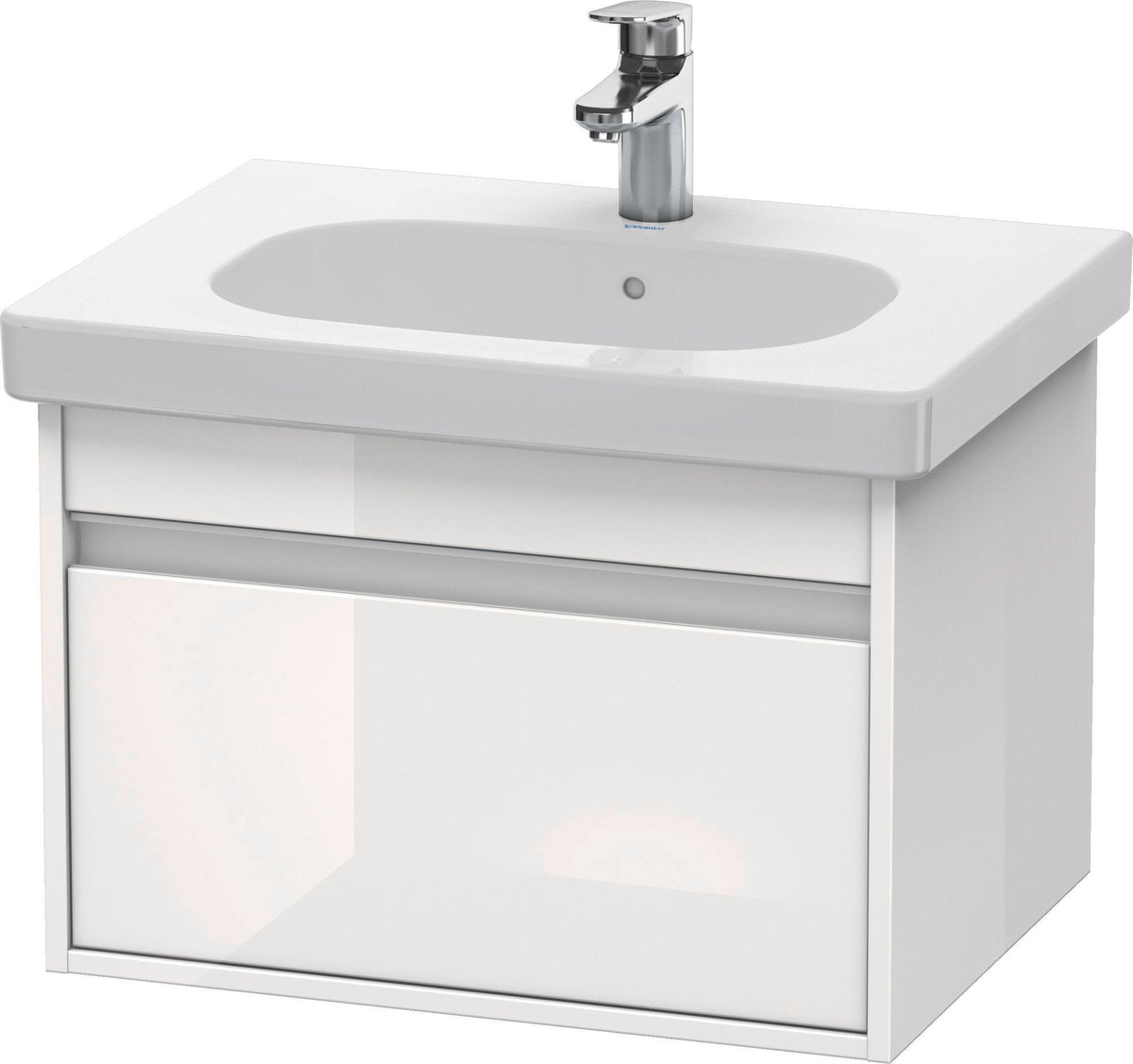 Duravit Ketho Waschtischunterbau wandhängend 455x600x410 mm mit 1 Auszug, weiß matt