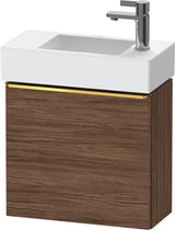 DURAVIT D-Neo Waschtischunterbau 484 mm betongrau matt mit Tür rechts und Bronze-Griff