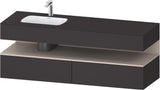 DURAVIT Qatego Studio F. A. Porsche Einbauwaschtisch mit Konsolenwaschtischunterbau 1600 mm Weiß Matt
