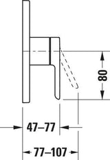 DURAVIT C.1 Einhebel-Brausemischer Unterputz Schwarz Matt Keramikmischsystem