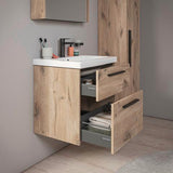 DURAVIT D-Code Halbhochschrank 400 mm, rechts, Basalt Matt, 1 Tür, Glasböden