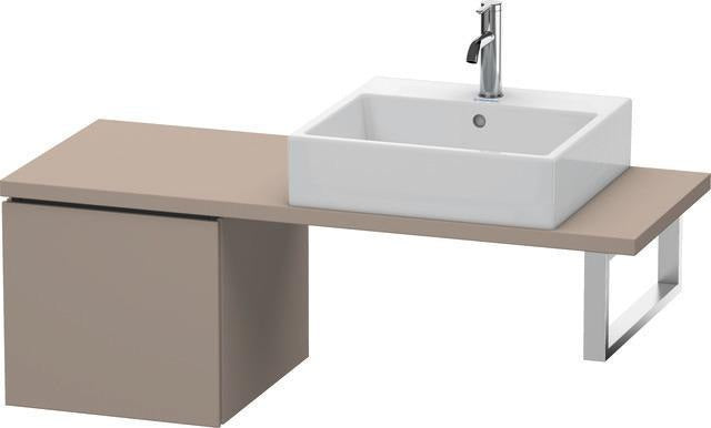 Duravit L-Cube Konsolenunterschrank 420 mm flannel grey hochglanz mit Tip-on-Technik
