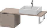Duravit L-Cube Konsolenunterschrank 420 mm flannel grey hochglanz mit Tip-on-Technik