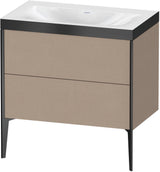Duravit XViu c-bonded Waschtischset bodenstehend 800 mm mit 2 Auszügen, Push-Open und Soft-Close