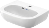 DURAVIT D-Code Handwaschbecken 450 mm mit Überlauf, 1 Hahnloch, weiß