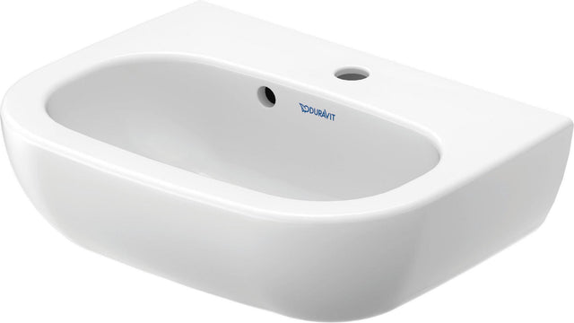 DURAVIT D-Code Handwaschbecken 450 mm mit Überlauf, 1 Hahnloch, weiß