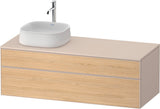 DURAVIT Zencha Konsolen-Waschtischunterbau 1300 mm Eiche Anthrazit wandhängend