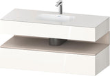 DURAVIT Qatego Studio F. A. Porsche Einbauwaschtisch mit Konsolenwaschtischunterbau 1200 mm Weiß Matt