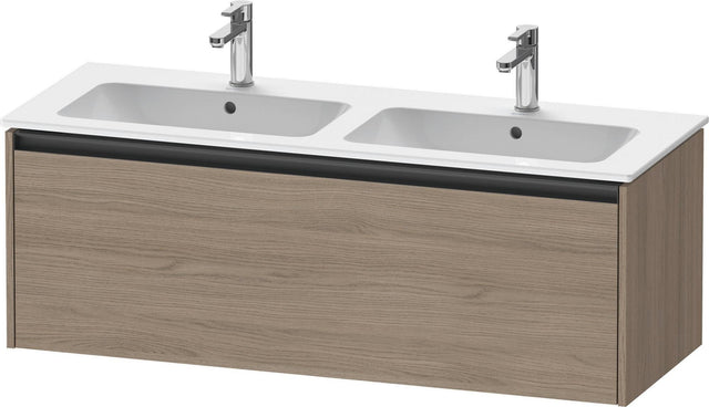 Duravit Ketho.2 Waschtischunterbau 1280 mm Eiche Terra Matt wandhängend mit 1 Auszug
