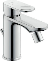 DURAVIT B.3 Einhebel-Bidetmischer mit Zugstangen-Ablaufgarnitur, chrom, 128 mm Ausladung