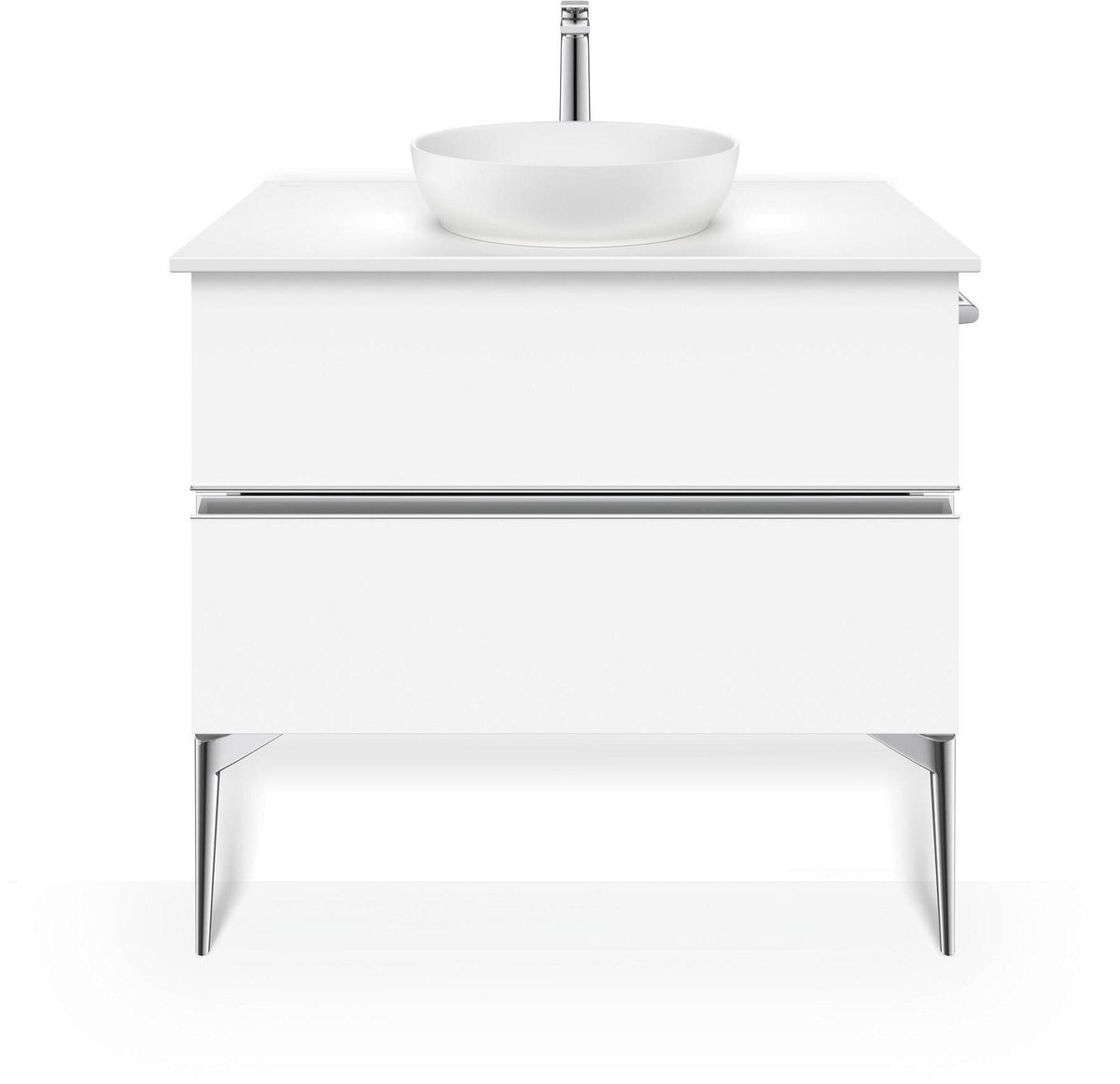 DURAVIT Sivida Sockelfuß 2er Set Chrom 250 mm für WTU mit Befestigungsmaterial