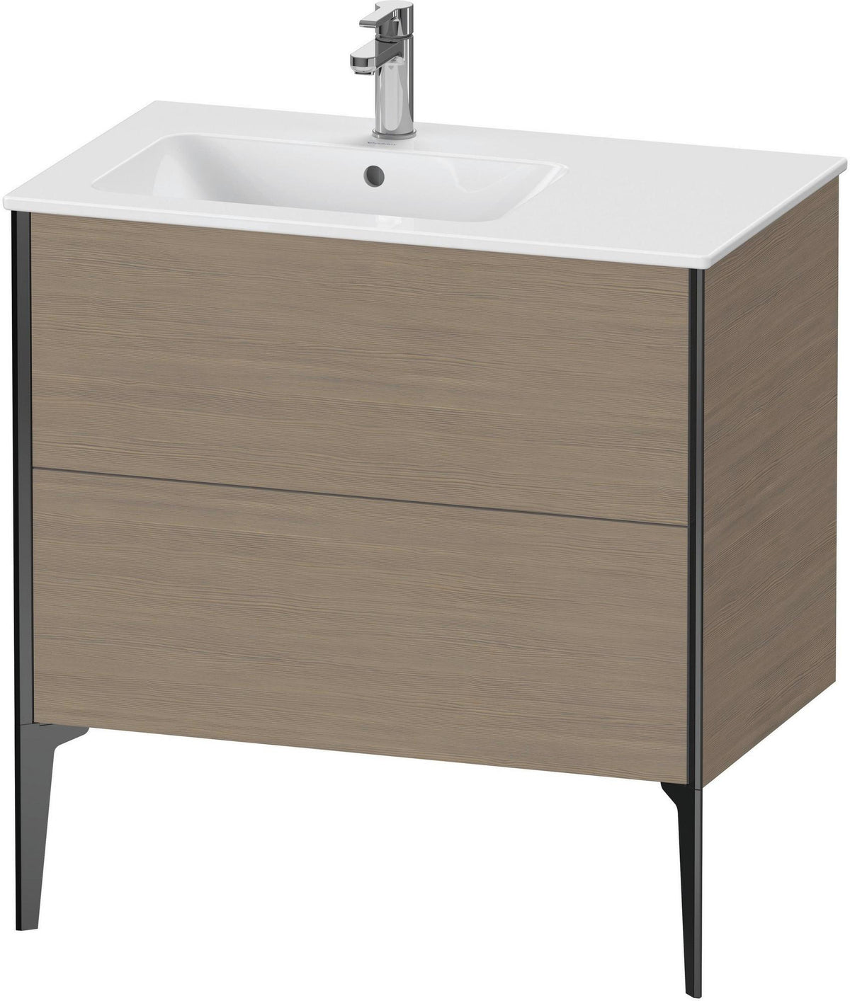 Duravit XViu Waschtischunterbau bodenstehend 810 mm mit 2 Auszügen, weiß matt, Tip-On Technik
