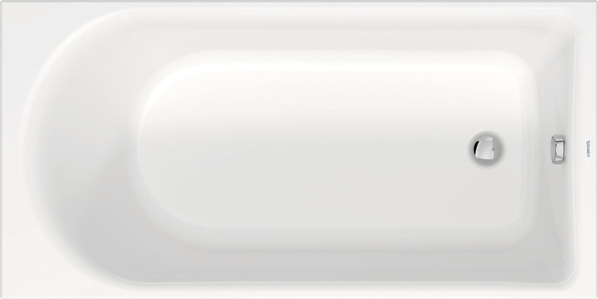 DURAVIT D-Neo Badewanne 1500x750 mm Einbauversion Weiß mit Überlauf und 1 Rückenschräge