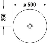 DURAVIT White Tulip Möbelwaschtisch 500 mm weiß ohne Hahnloch mit WonderGliss
