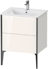 DURAVIT XViu Waschtischunterbau bodenstehend 610 mm, 2 Auszüge, weiß matt – Tip-On & Soft-Close