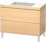 DURAVIT L-Cube c-bonded Waschtischset 1000 mm Mediterrane Eiche mit 2 Auszügen