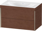 Spanplatte / Nussbaum / m.Viu,2Schubk.503x800x480mm o.Hl,champagner m./amerik.nussb.RahmenC