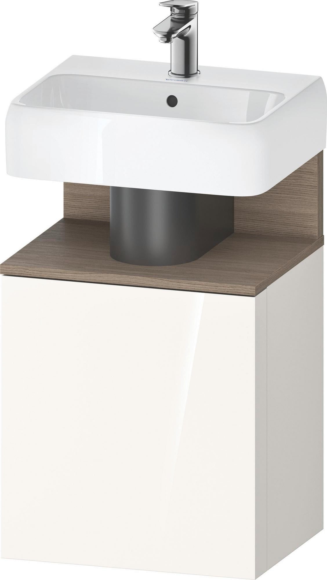 DURAVIT Qatego Waschtischunterbau 440 mm Eiche Terra Matt, 1 Tür links, Tip-On
