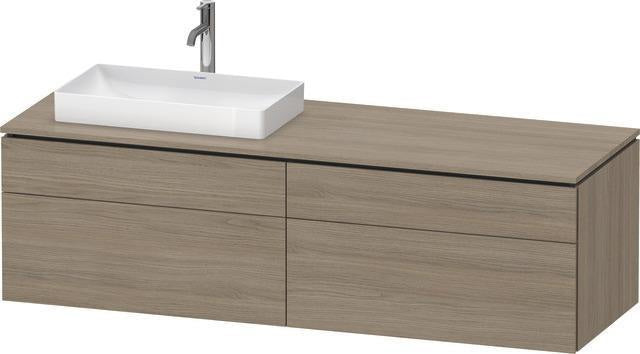 Duravit L-Cube Waschtischunterbau 1620 mm Nussbaum Dunkel mit Tip-On-Technik