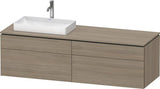 Duravit L-Cube Waschtischunterbau 1620 mm Nussbaum Dunkel mit Tip-On-Technik