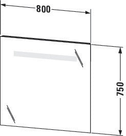 Duravit Ketho Spiegel mit Beleuchtung 650 mm, 9 W, Sensorschalter & Dimmfunktion, IP44
