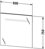 Duravit Ketho Spiegel mit Beleuchtung 650 mm, 9 W, Sensorschalter & Dimmfunktion, IP44