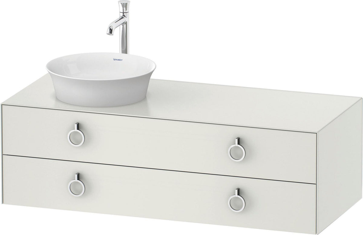 DURAVIT White Tulip Waschtischunterbau 1300 mm Taupe Seidenmatt mit LED-Beleuchtung