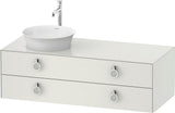DURAVIT White Tulip Waschtischunterbau 1300 mm Taupe Seidenmatt mit LED-Beleuchtung