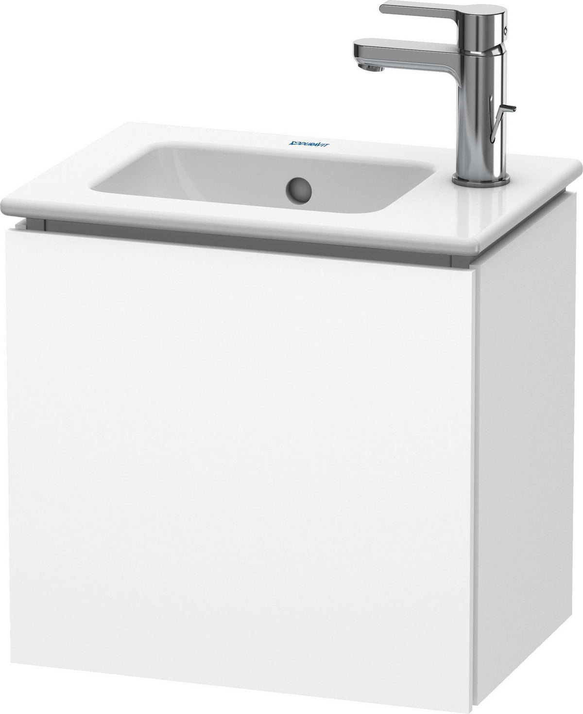 Duravit L-Cube Waschtischunterbau 420 mm wandhängend, 1 Tür rechts, weiß matt – Christian Werner Design