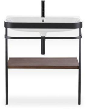 DURAVIT Happy D.2 c-bonded Waschtischset 850x775x490 mm, Nussbaum gebürstet, bodenstehend