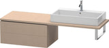 Duravit L-Cube Unterschrank für Konsole 820 mm, 2 Schubkästen, Weiß Matt