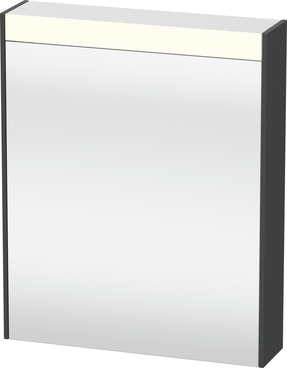 DURAVIT Brioso Spiegelschrank 620 mm graphit matt – 1 Tür links, LED-Beleuchtung, Steckdose