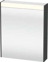 DURAVIT Brioso Spiegelschrank 620 mm graphit matt – 1 Tür links, LED-Beleuchtung, Steckdose