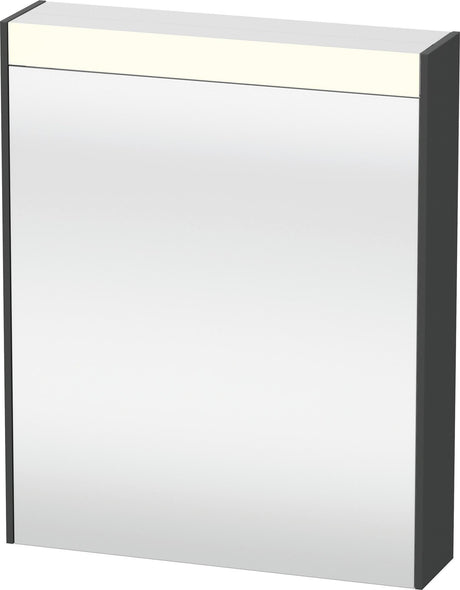 DURAVIT Brioso Spiegelschrank 620 mm graphit matt – 1 Tür links, LED-Beleuchtung, Steckdose