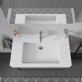 DURAVIT Vero Möbelwaschtisch 850 mm weiß WonderGliss mit Überlauf und Hahnlochbank