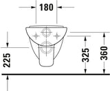 DURAVIT D-Code Wand-WC Compact 480 mm Tiefspüler weiß – Wandhängend