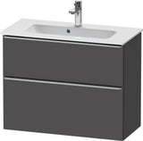 DURAVIT D-Neo Waschtischunterbau 810 mm Eiche Schwarz Bronze, wandhängend, 1 Auszug
